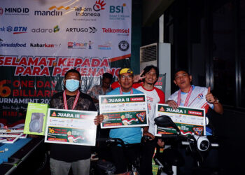 Rohman dan Jessica Raih Juara 16th One Day Billiard Tournament 2023