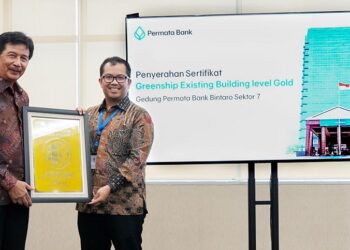 Gedung Permata Bank Bintaro Sektor 7 Raih Sertifikasi Greenship Existing Building Level Gold